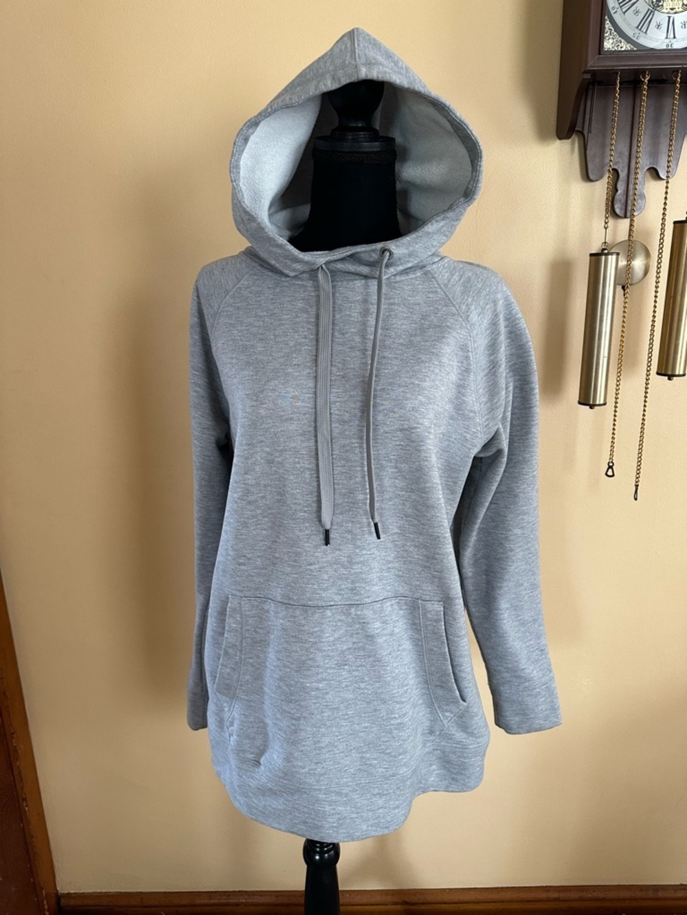 Athleta Incline Pullover Hoodie Women’s Size Medium Heather Gray Front Pocket